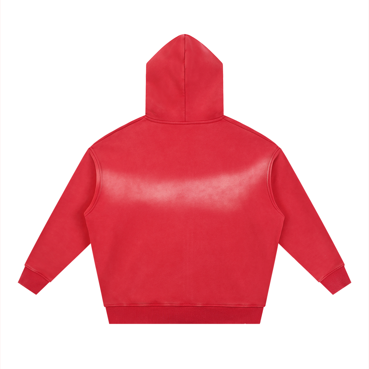 RED DOUBLE ZIP HOODIE