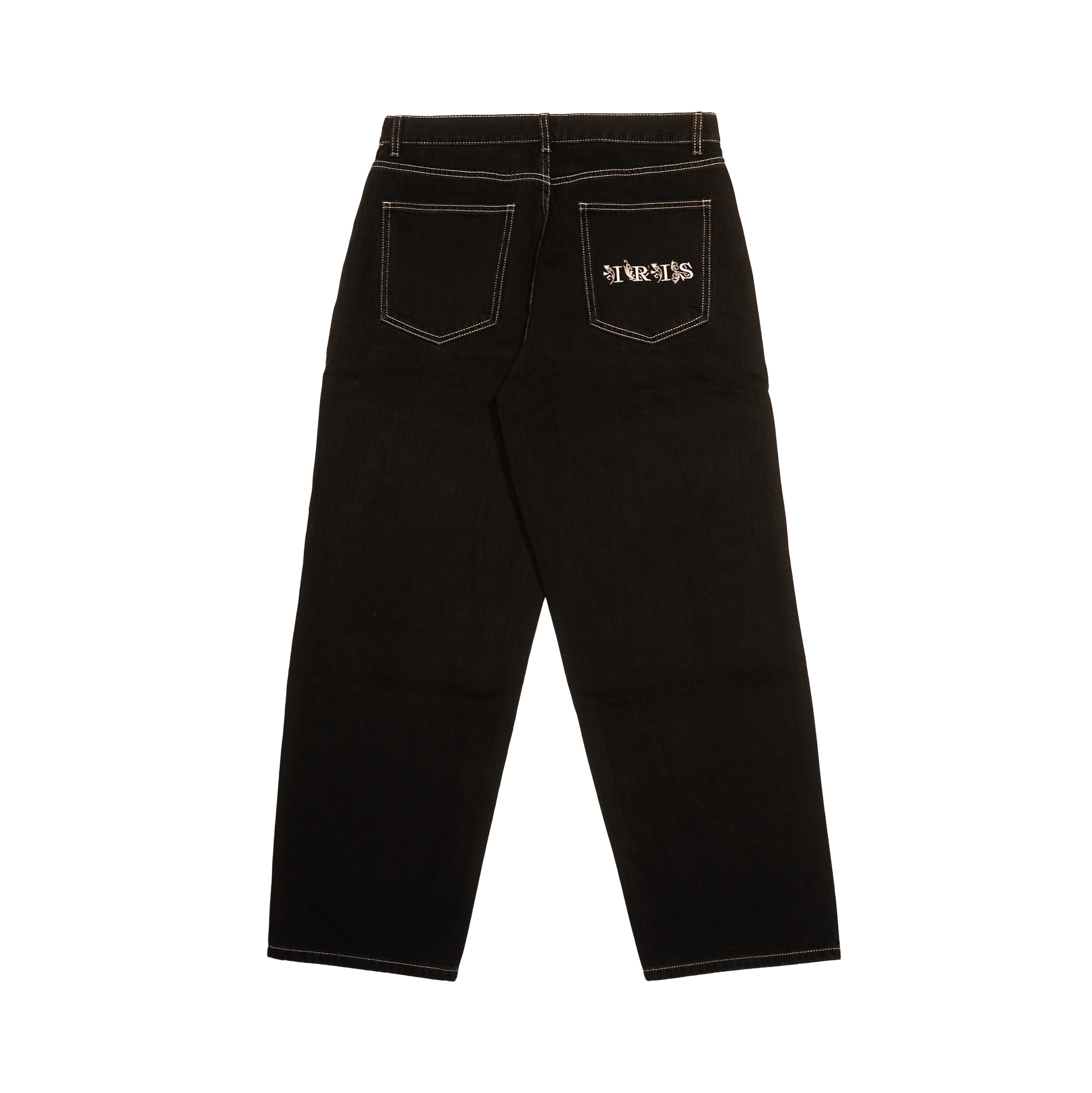 EYE DENIM BLACK w WHITE STITCHING