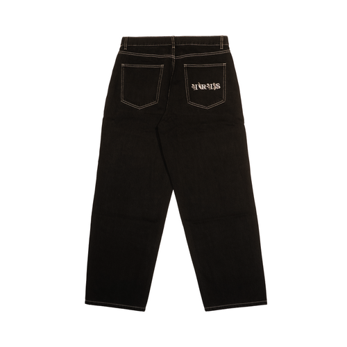 EYE DENIM BLACK w WHITE STITCHING