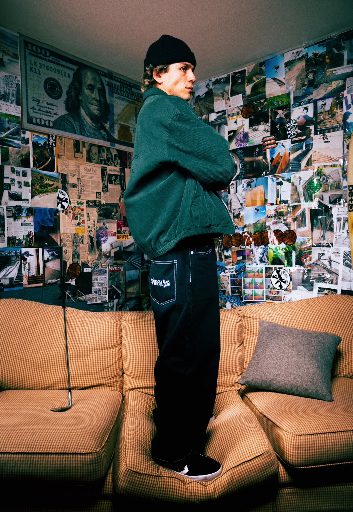 EYE DENIM BLACK w WHITE STITCHING